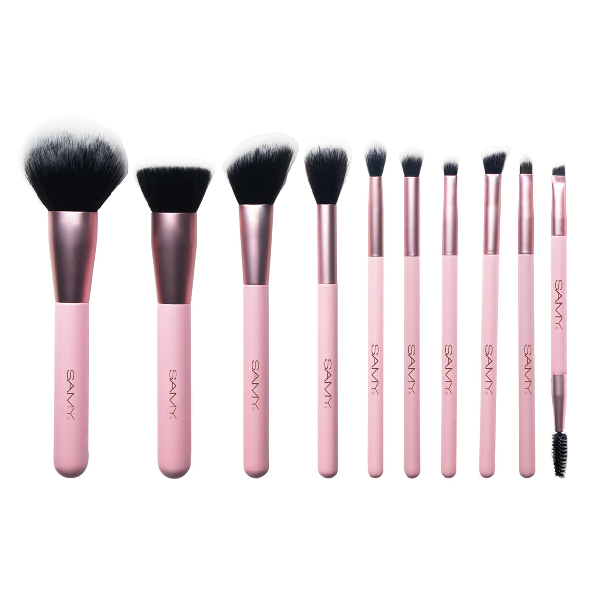 Set De Brochas X 10 Und Pink Glam Collection