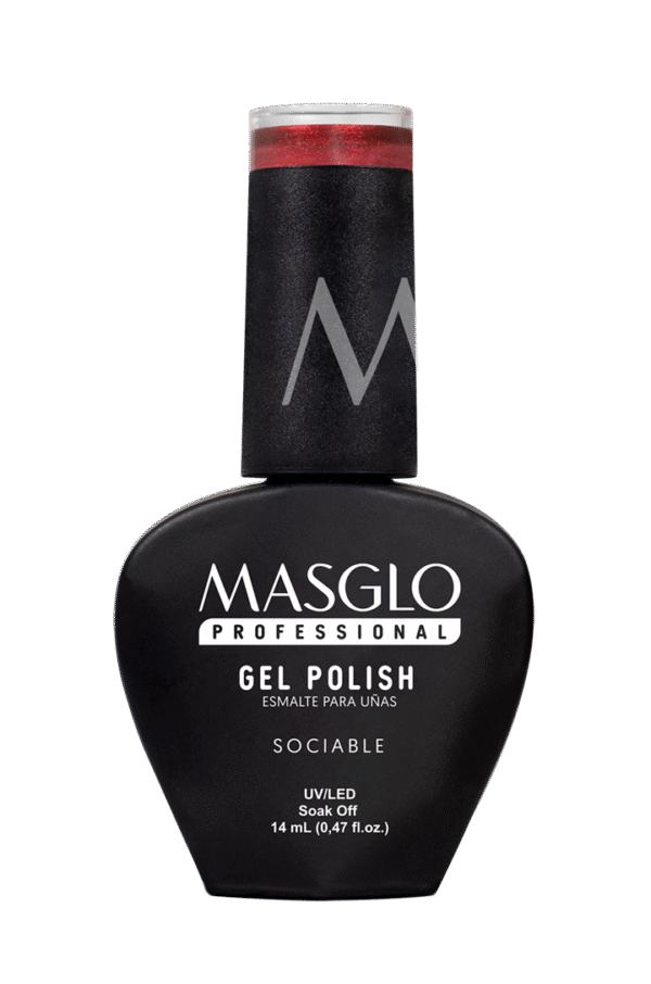Sociable - Esmalte Semipermanente Masglo Professional Gel
Polish 14 Ml Perlado - Gama Rojo