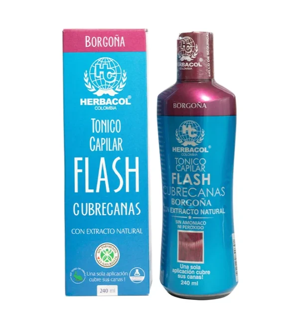 Tonico
Capilar Flash CubreCanas Borgoña Herbacol X240 Ml - Image 2