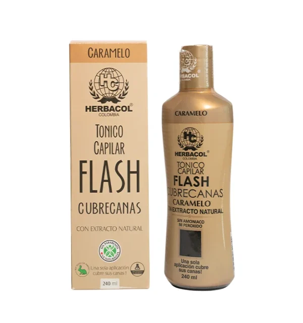 Tonico
Capilar Flash Cubre Canas Caramelo Herbacol X240 Ml - Image 2