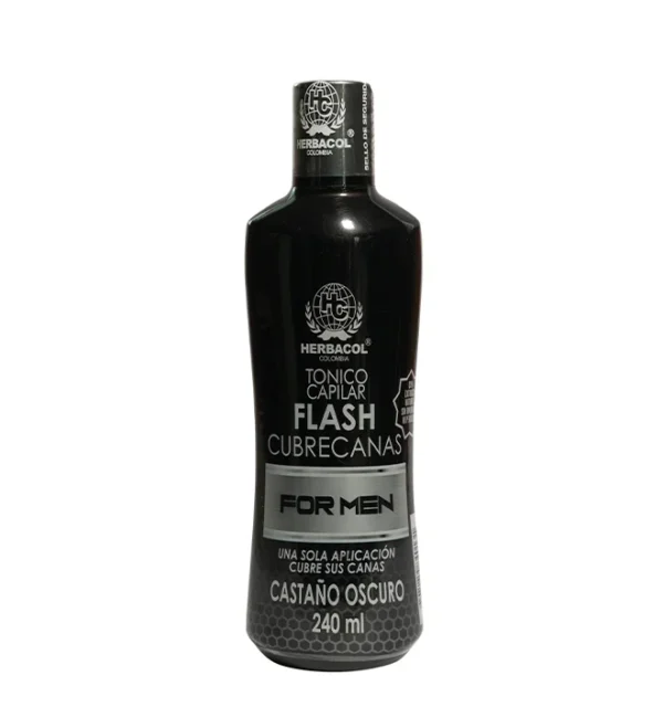 Tonico
Capilar Flash Cubre Canas Castaño Oscuro For Men Herbacol X240 Ml - Image 2