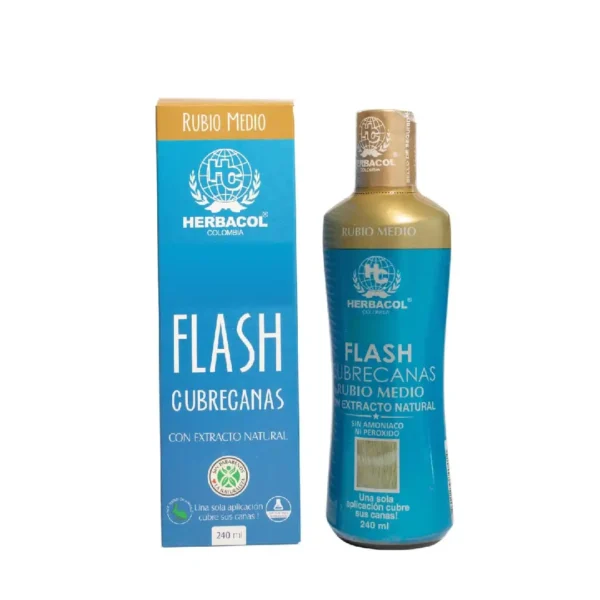 Tonico
Capilar Flash Cubre Canas Rubio Medio Herbacol X240 Ml - Image 2
