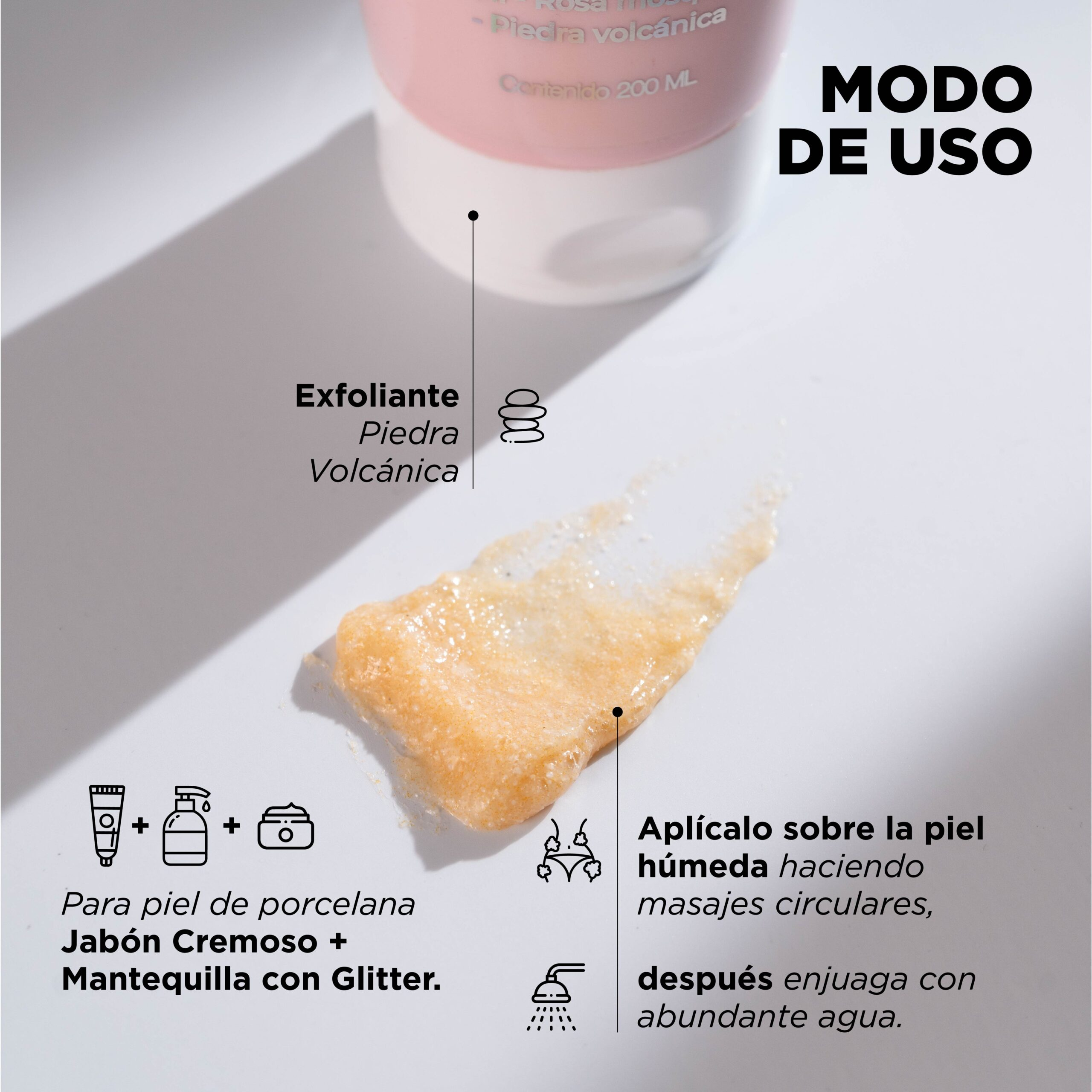 Exfoliante Corporal De Rosas X200 ML Click Hair - Image 3