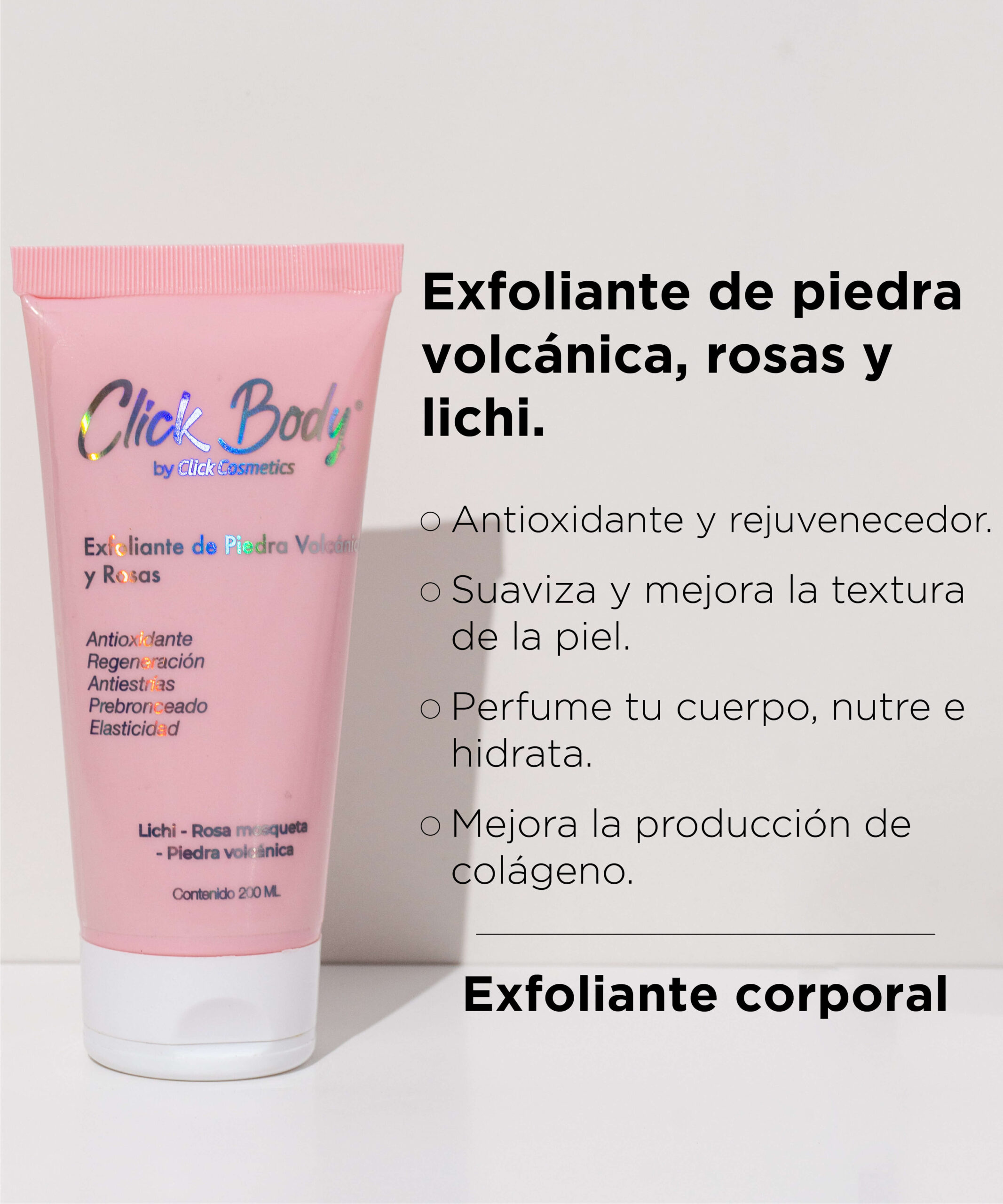 Exfoliante Corporal De Rosas X200 ML Click Hair - Image 5