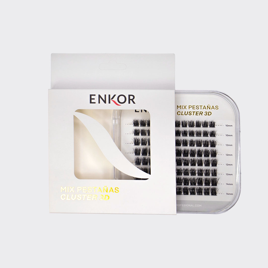 Mix Pestaña Cluster 3d Sin Pega Ref 33048 Enkor Profesional - Image 2